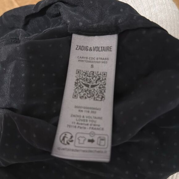 Zadig & Voltaire Carys Rhinestone Embellished Silk Tank - Picture 5 of 5